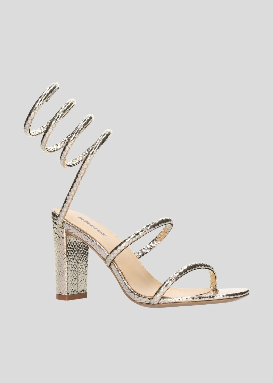 Lola Cruz Greta 85 sandale platine talon 8,5 cm