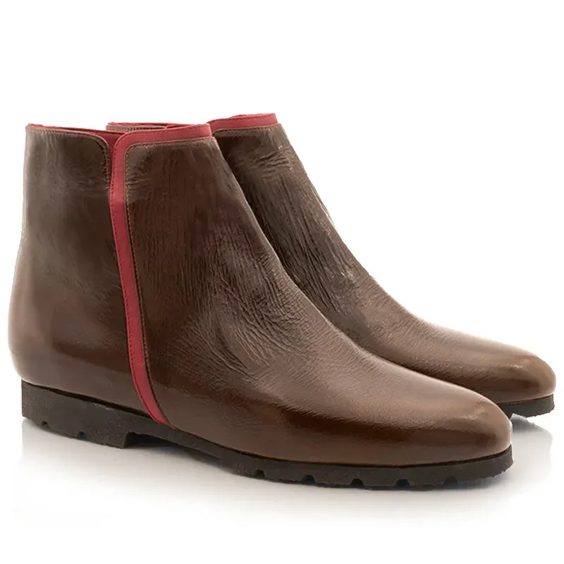 Bégum Paris Firenze bottine cuir verni rouge