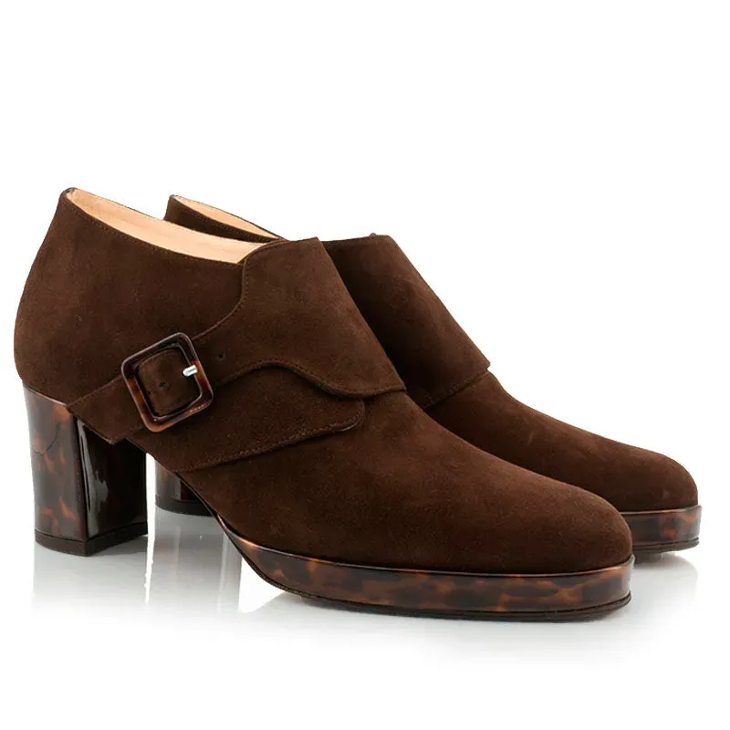 Bégum Paris Virginia bottine cuir marron écaille