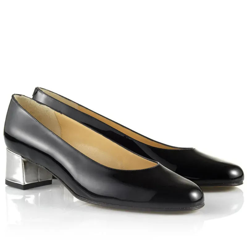 Bégum Paris Echo escarpins noir miroir talon 4 cm
