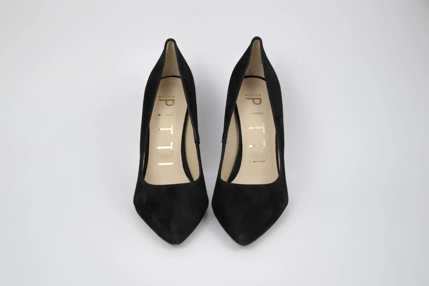 Matteo Pitti Lisa escarpins suède noir talon fin