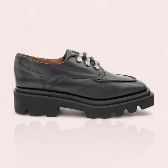 Karine Arabian Wales derbies cuir noir 40 talon 30mm
