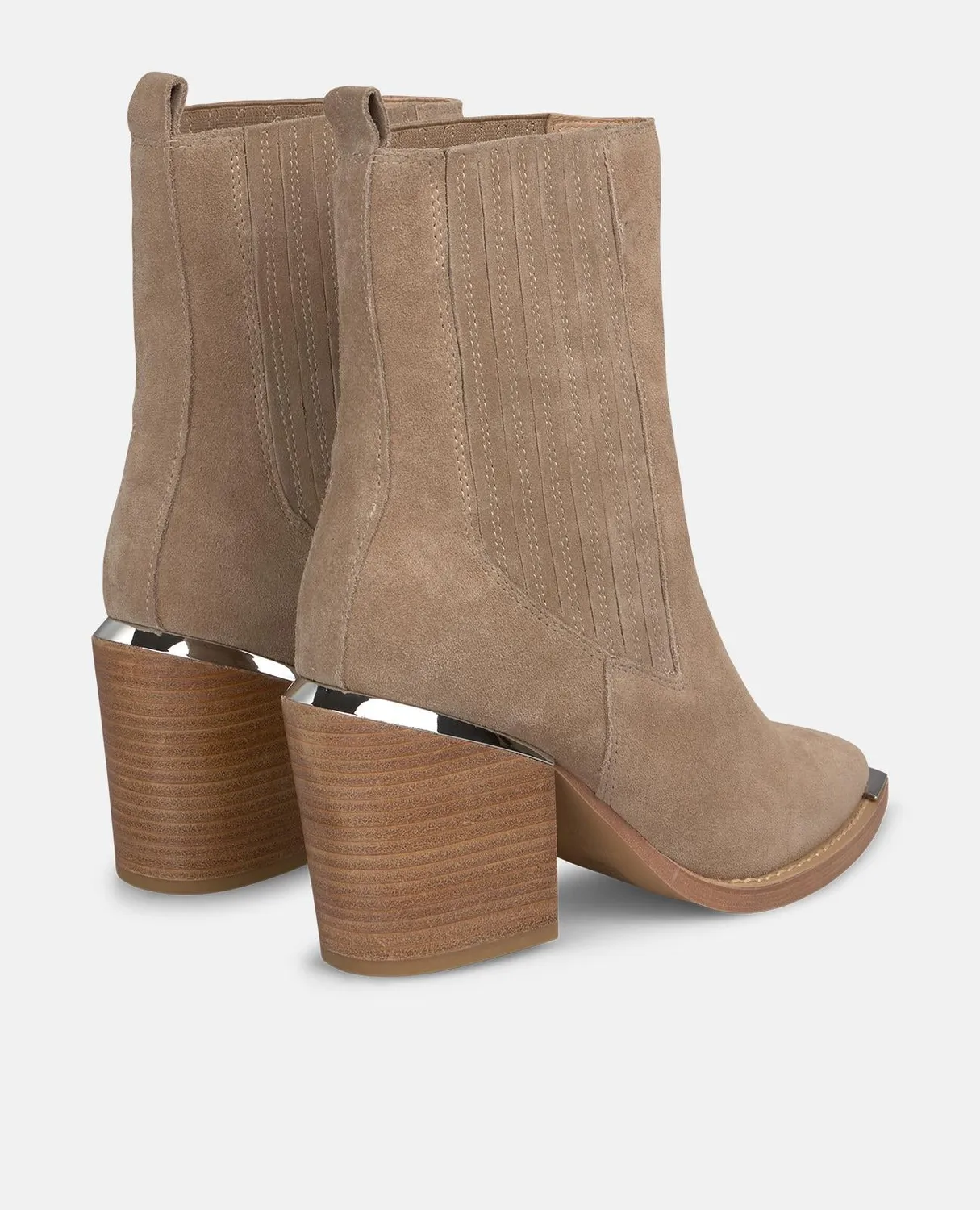 Alma en Pena I250835 bottines vison cuir talon 7 cm