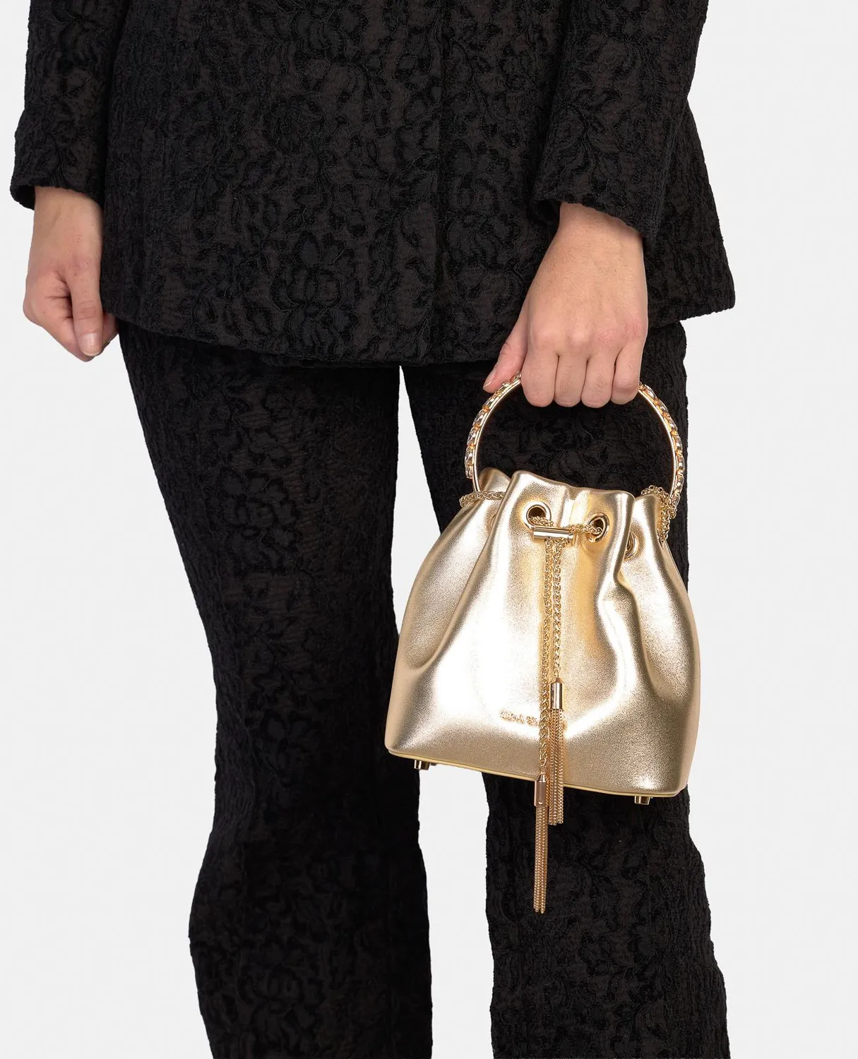 Alma en Pena BG110 sac bombonera doré cuir