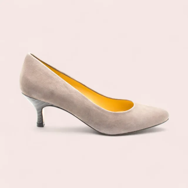 Karine Arabian Fanny escarpin cuir taupe talon 47 mm