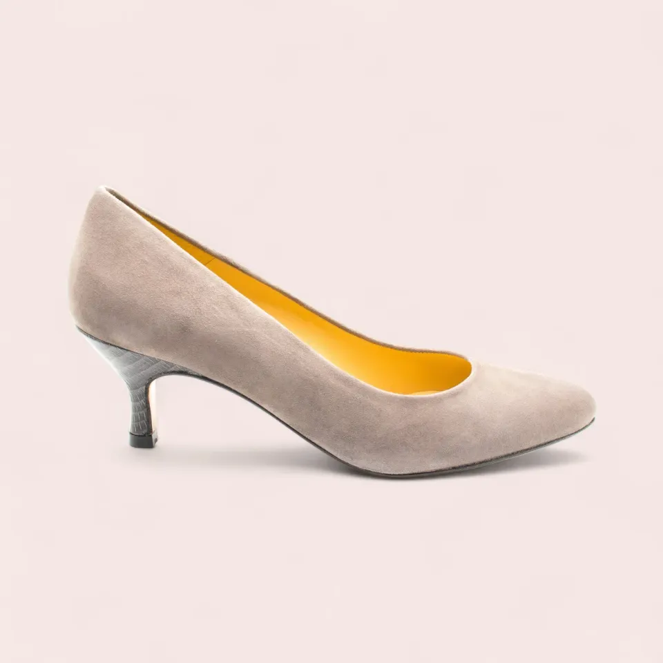 Karine Arabian Fanny escarpin cuir taupe talon 47 mm