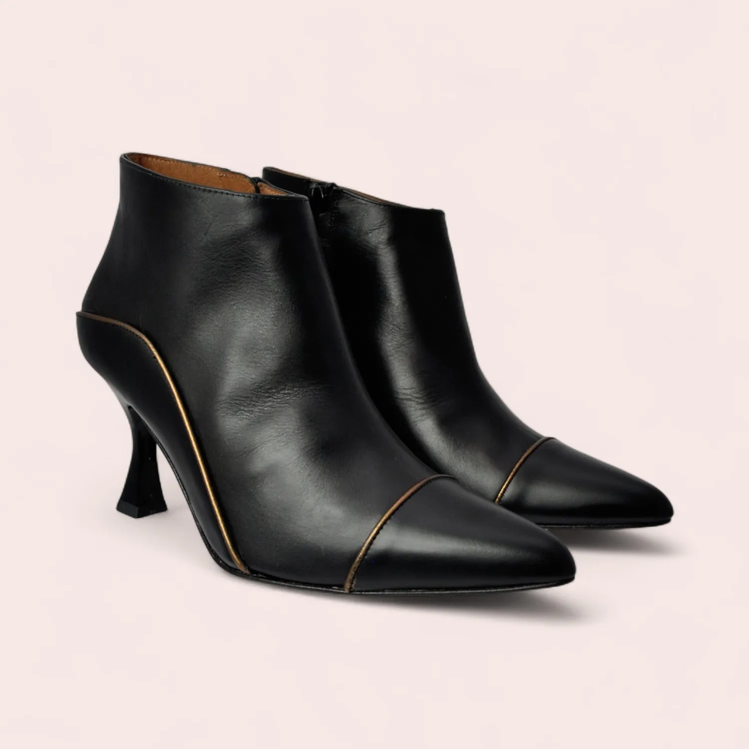 Karine Arabian Forrest bottines cuir lisse noir