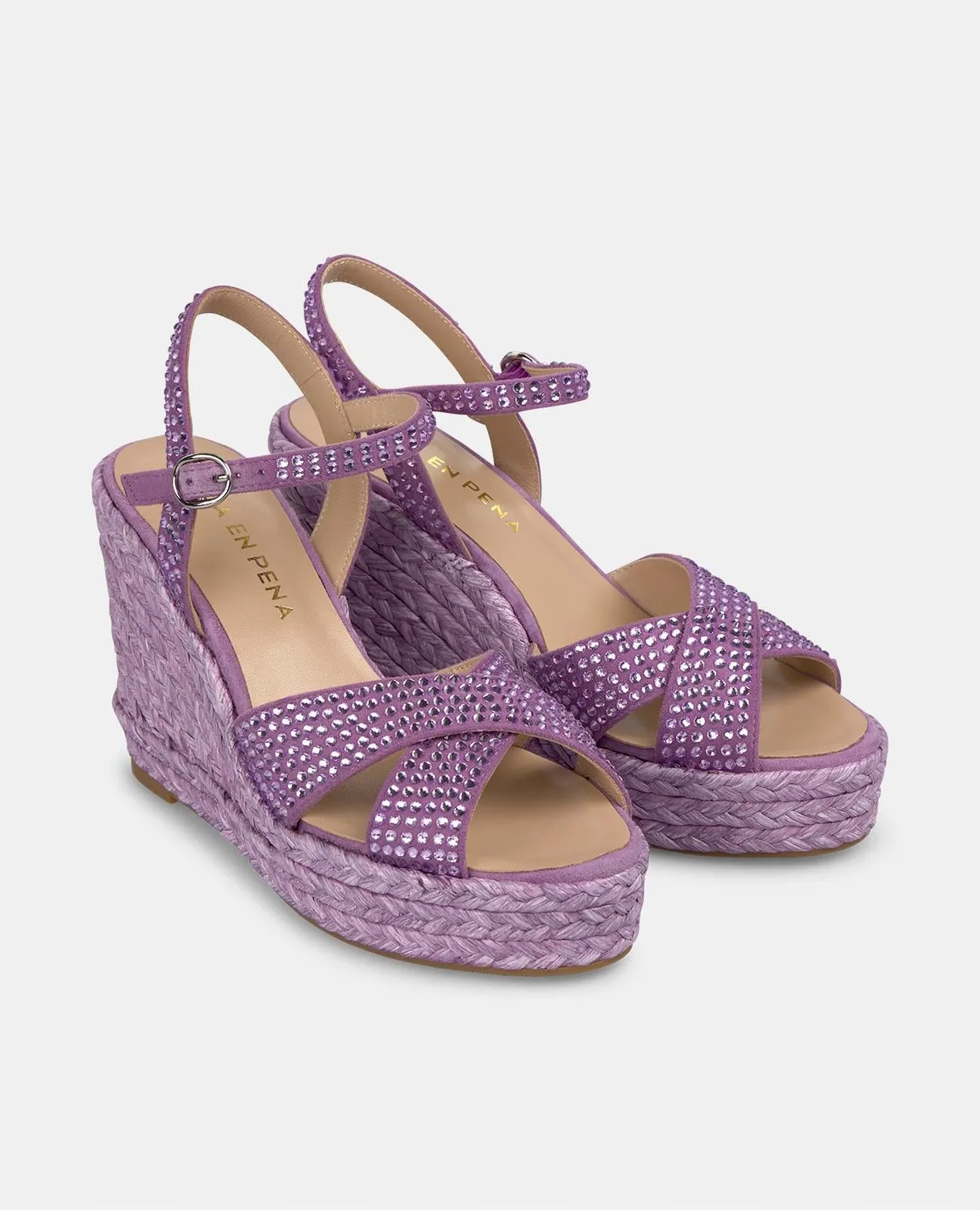 Alma en Pena V2551003 compensées violet strass