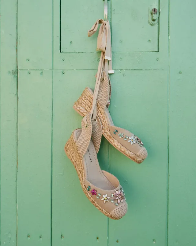 Alma en Pena V265692 espadrille compensée sable 6,5 cm