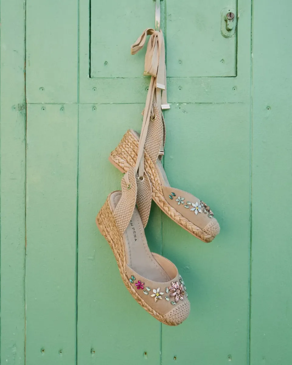Alma en Pena V265692 espadrille compensée sable 6,5 cm