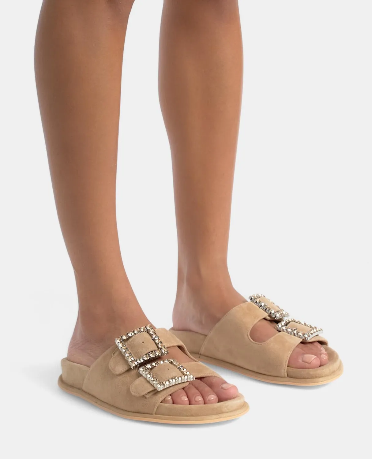Alma en Pena V251652 sandale plate beige cuir