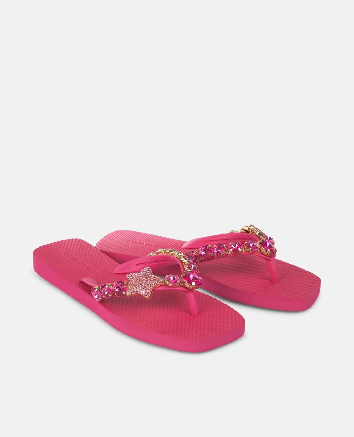 Alma en Pena V251994 tongs fuchsia étoile strass