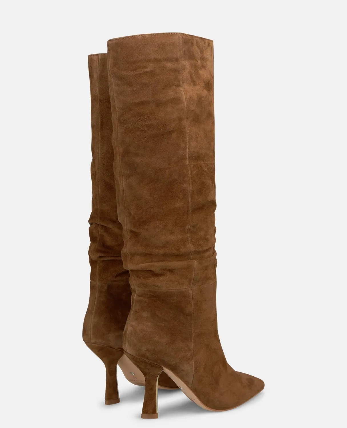Alma en Pena I260404 bottes suède camel talon 8,5 cm