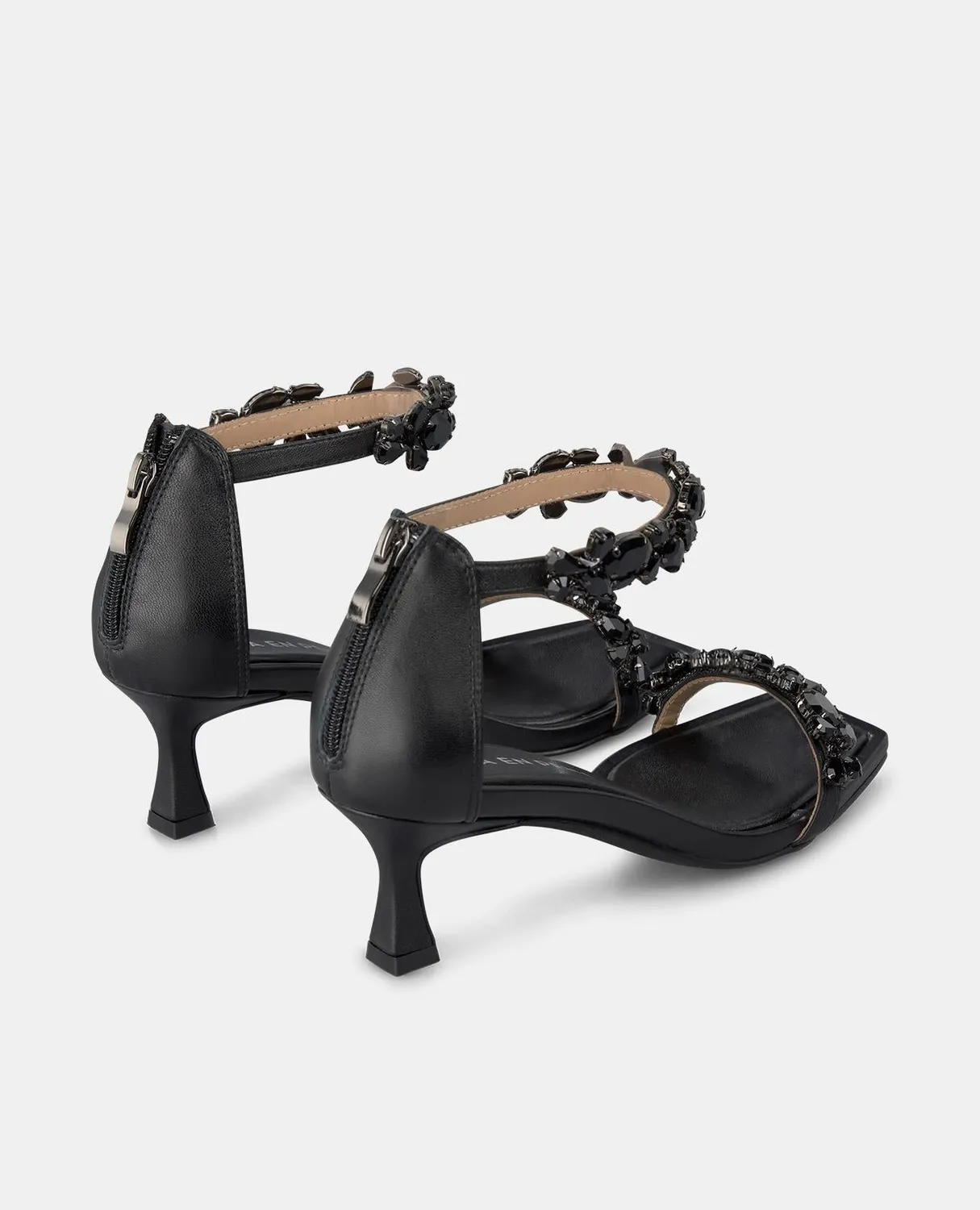 Alma en Pena V250862 sandale talon mini cuir noir