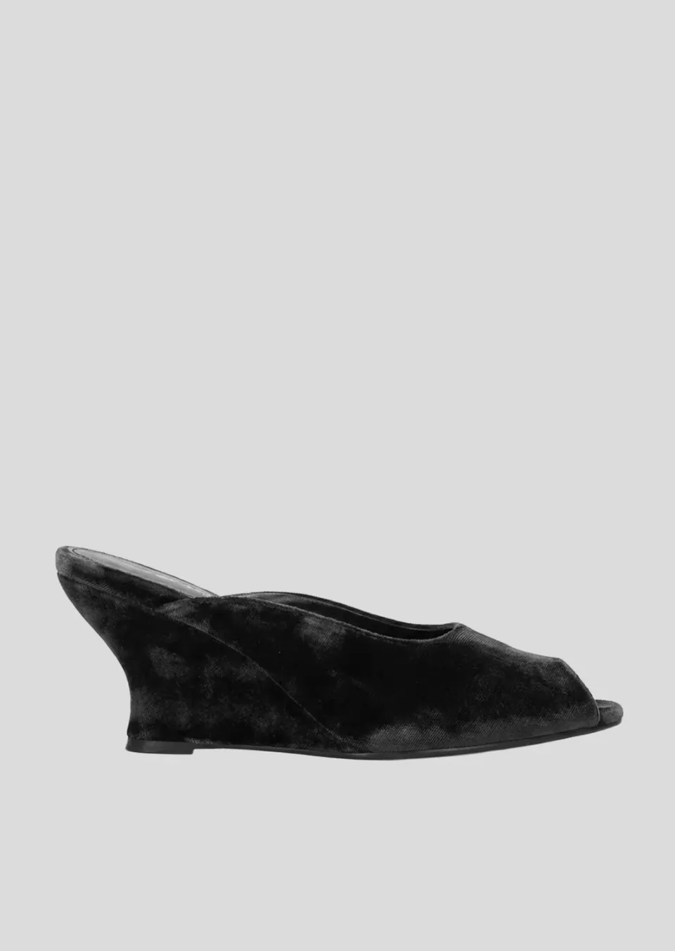 Lola Cruz Isabella mules compensées noires talon 75