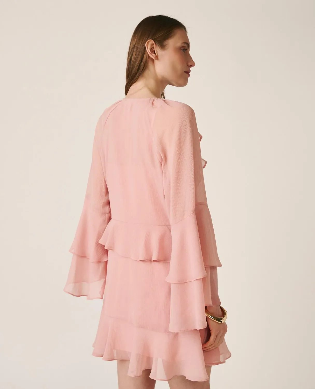 Alma en Pena V26CL0112 robe courte rose fluide S-XXL