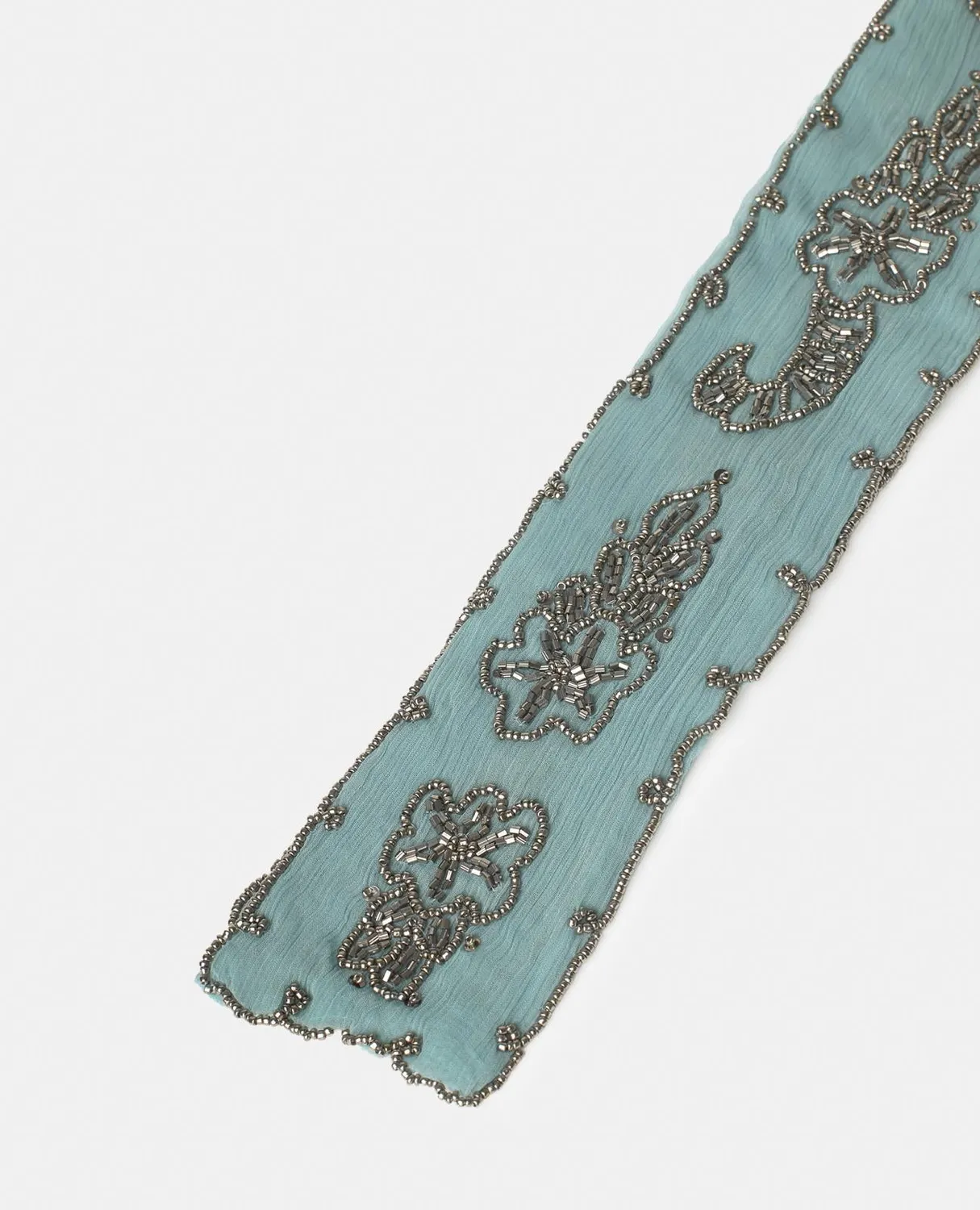 Alma en Pena V26AC105 foulard vert menthe perles 6x200
