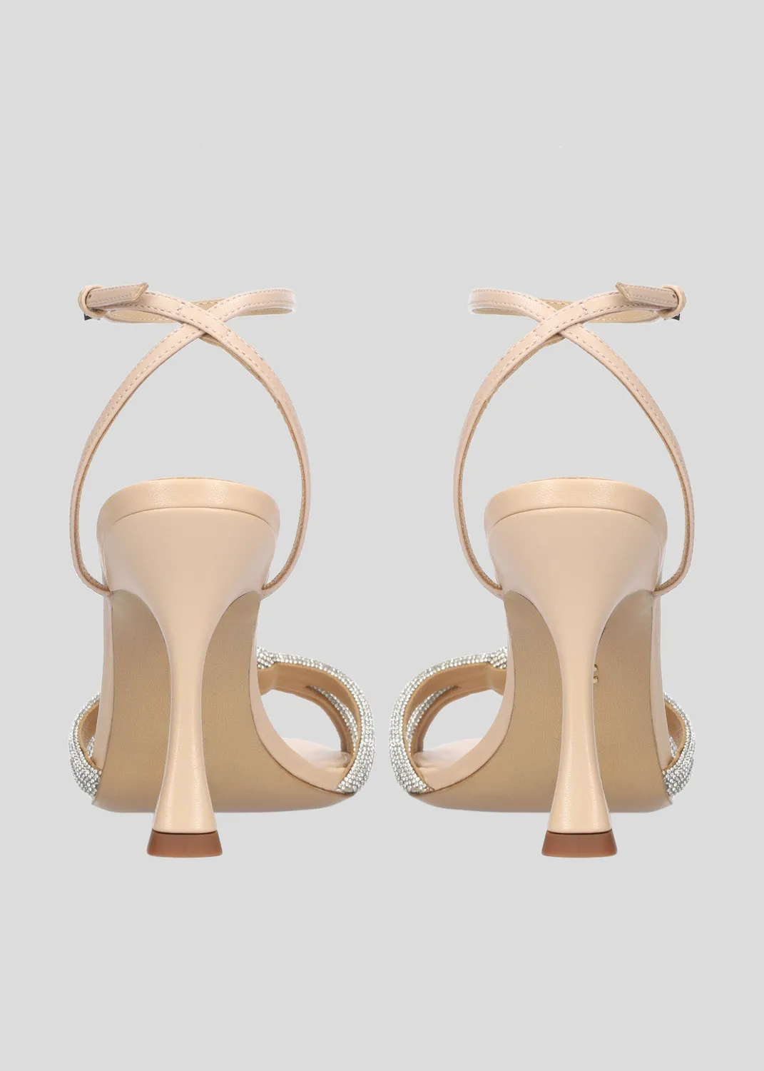 Lola Cruz Alice Sandal 95 sandales beige talon 9,5 cm