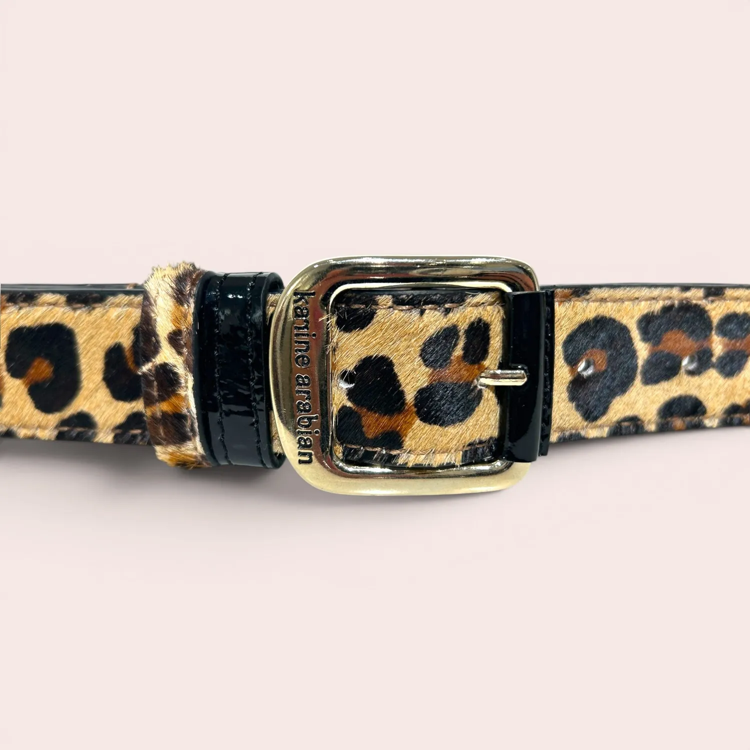 Karine Arabian ORTIZ ceinture leopard cuir pony
