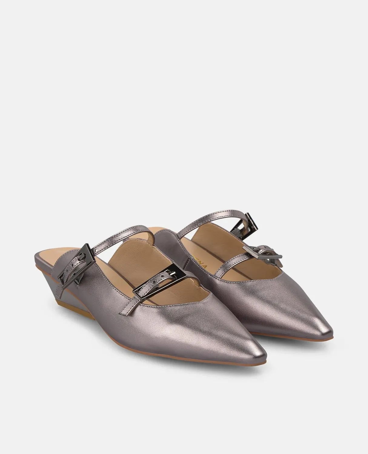 Alma en Pena V260751 mule cuir argenté talon 5 cm