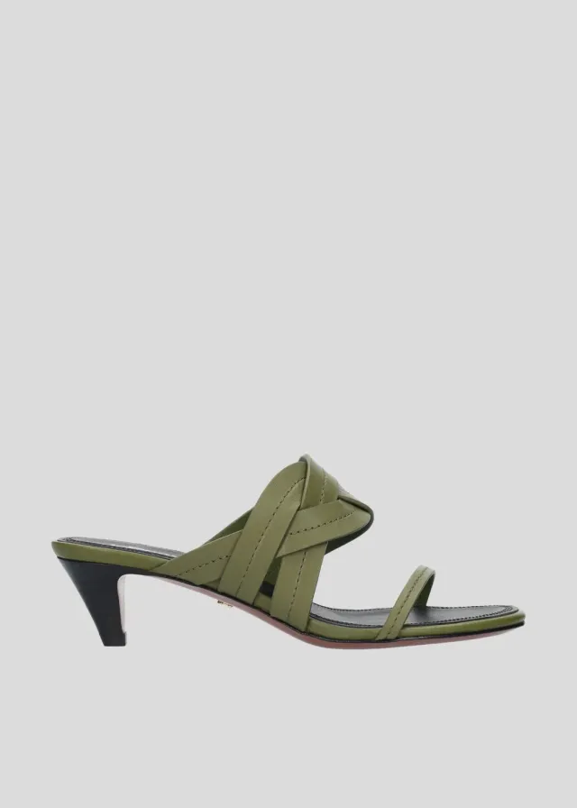 Lola Cruz Patrizia 45 mule kaki