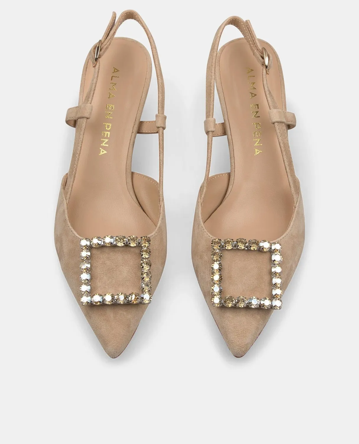 Alma en Pena V250658 escarpins slingback 6 cm beige cuir
