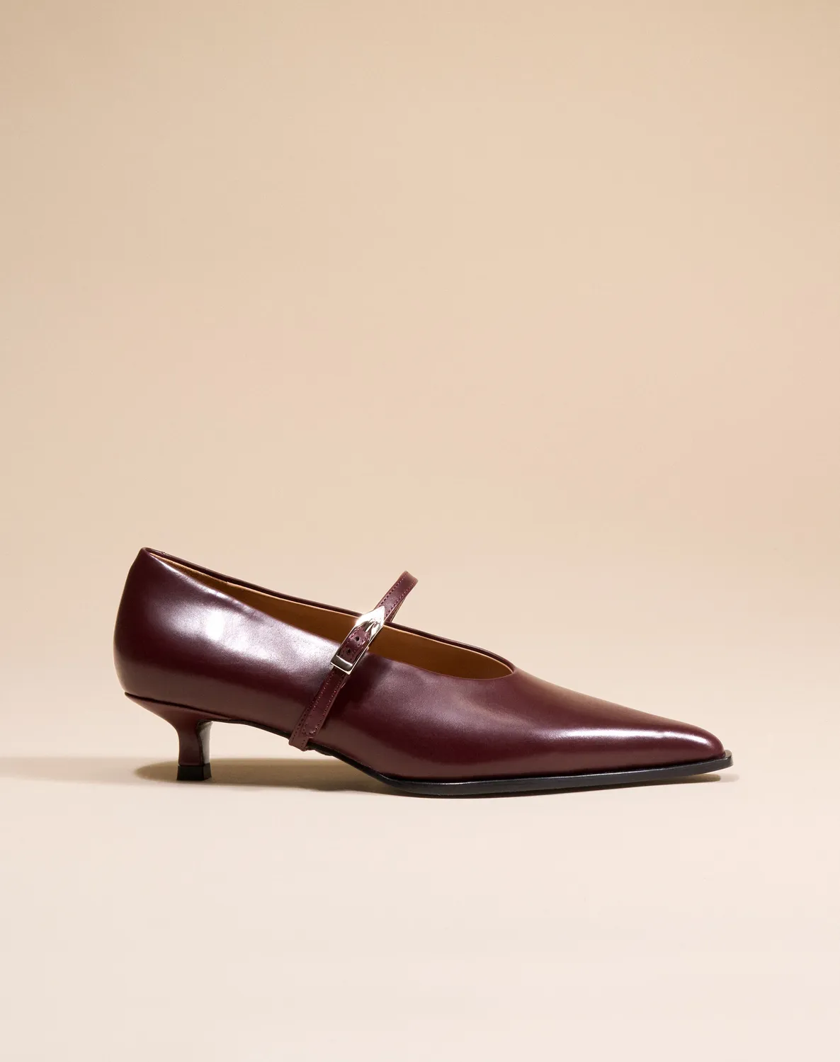 Mi/Mai Renzo Burgundy escarpins cuir burgundy petit talon
