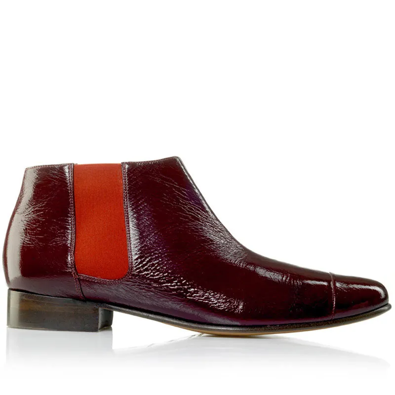Bégum Paris Lucrèce Vogue bottines vernis bordeaux