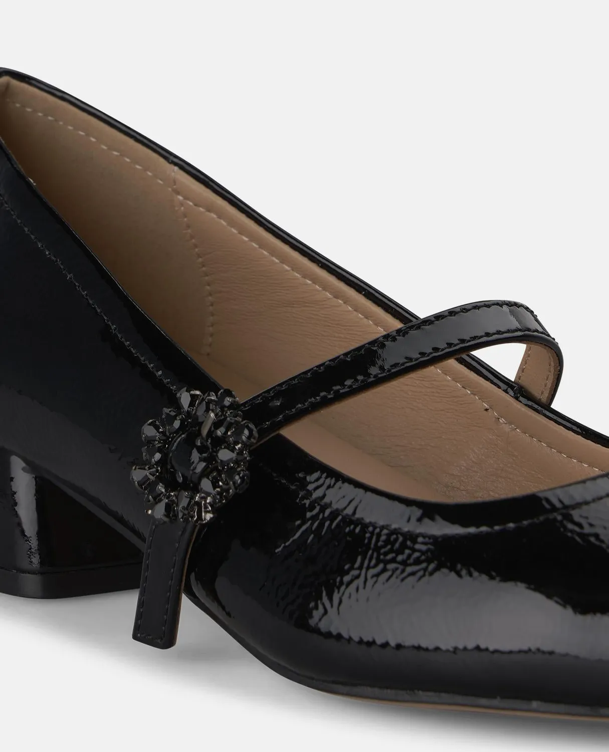 Alma en Pena I260183 ballerines noires cuir verni boucle