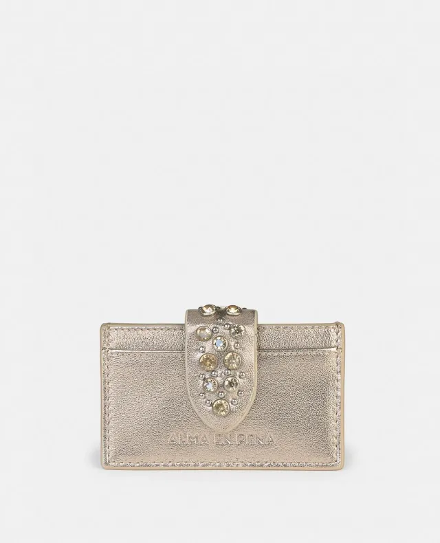 Alma en Pena I25CA304 portefeuille bronze cuir clouté