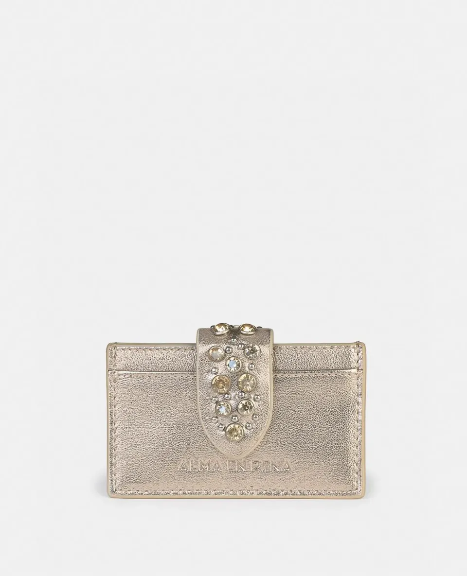 Alma en Pena I25CA304 portefeuille bronze cuir clouté