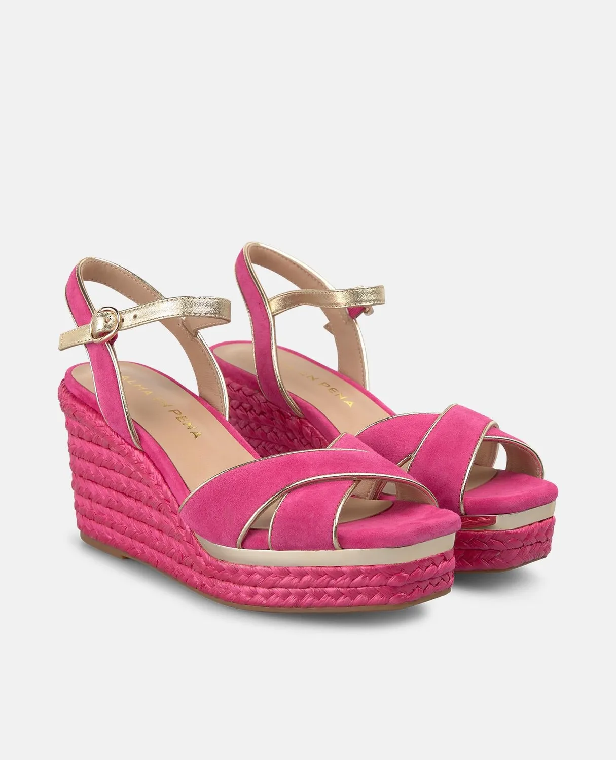 Alma en Pena V266001 sandales compensées fuchsia 9,5 cm