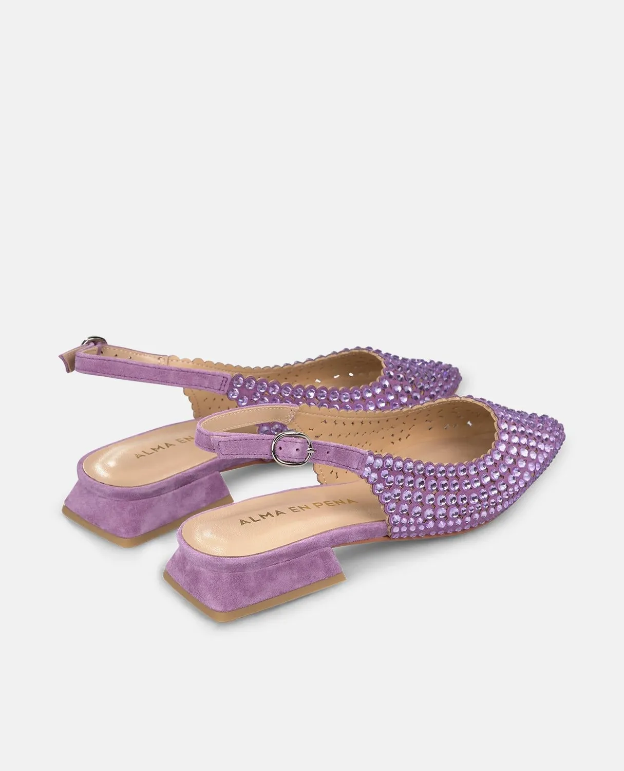 Alma en Pena V250488 ballerines plates cuir violet