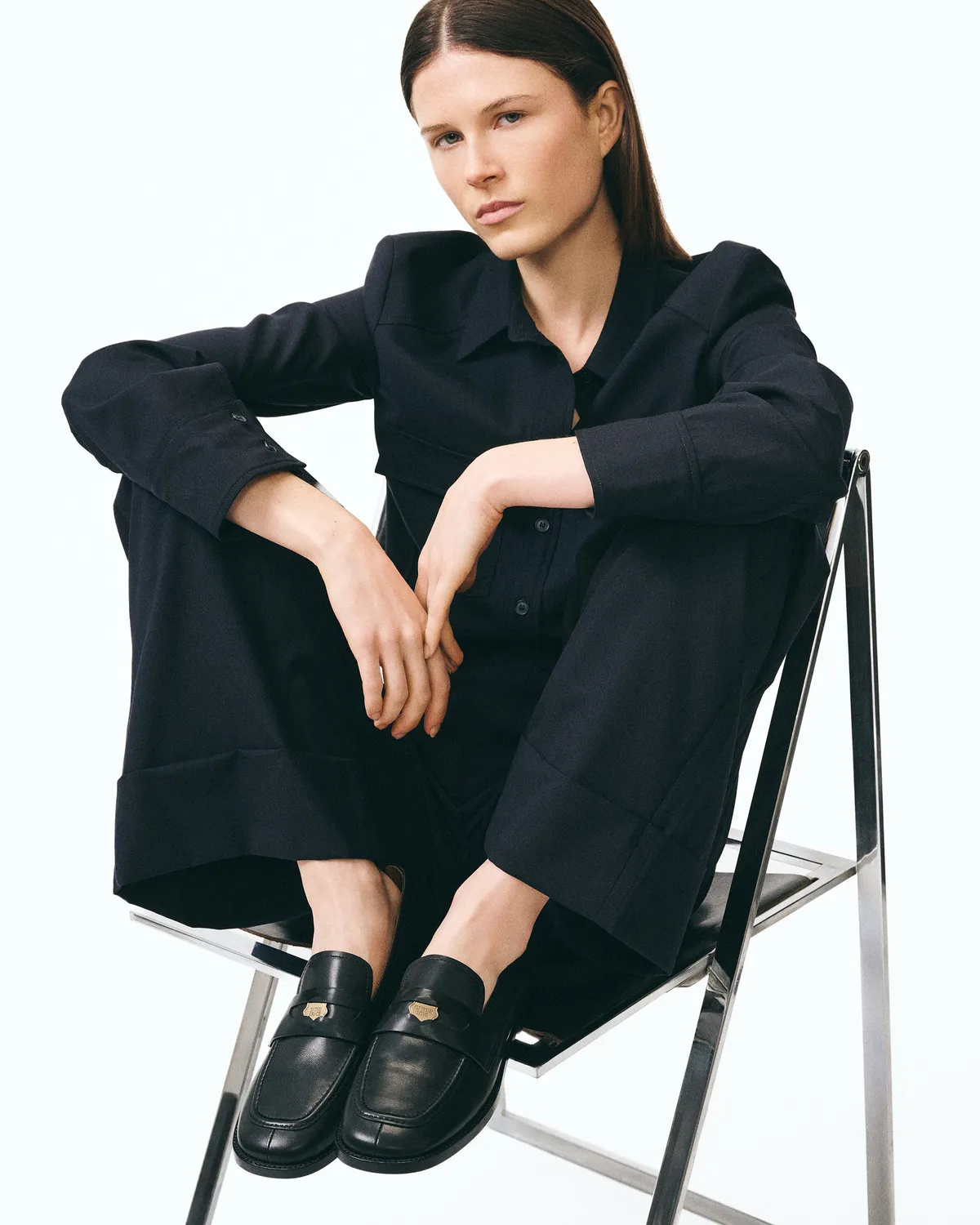 Mi/Mai Luciano Black Grace mocassins cuir noir penny