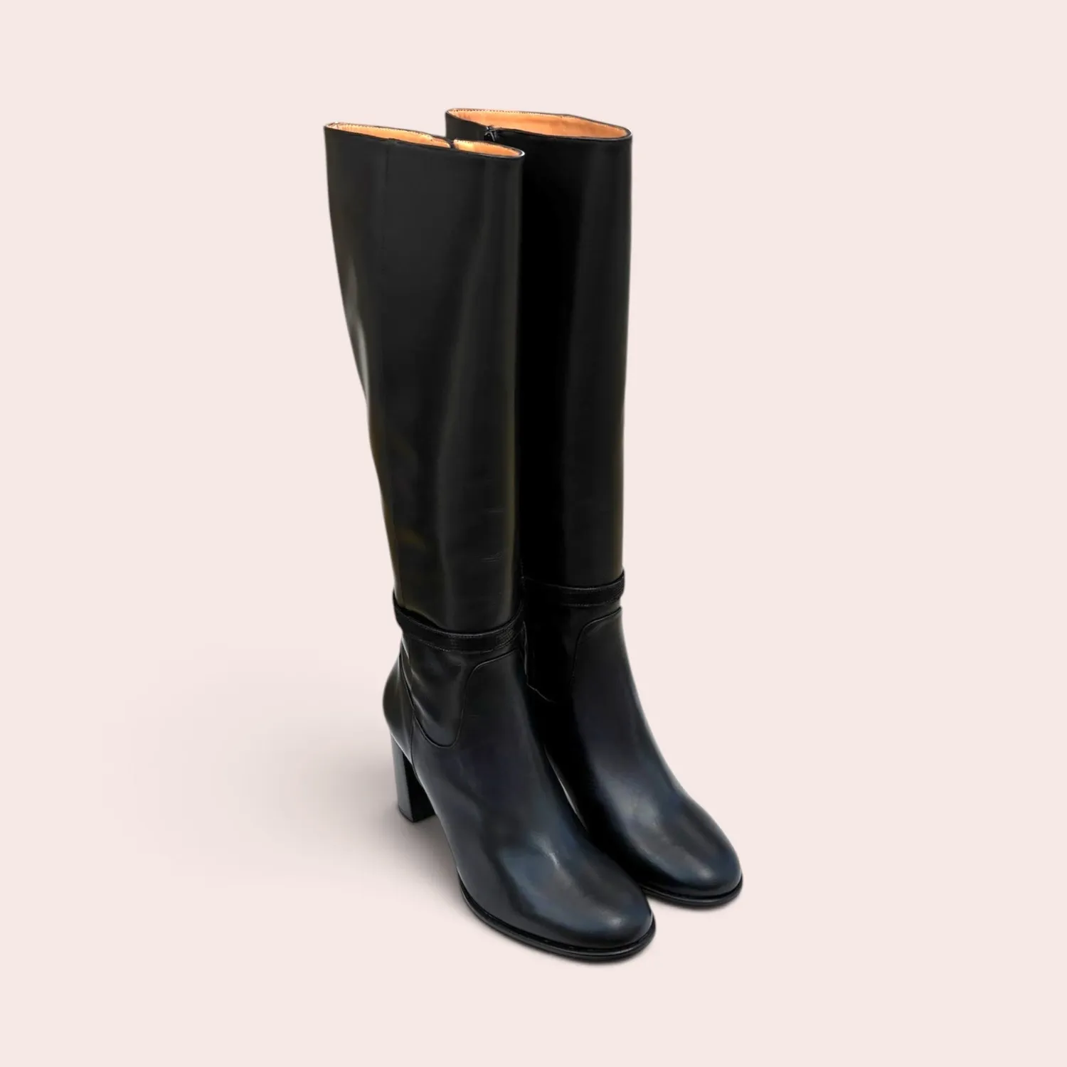 Karine Arabian Annika bottes cuir noir 38 talon 80mm