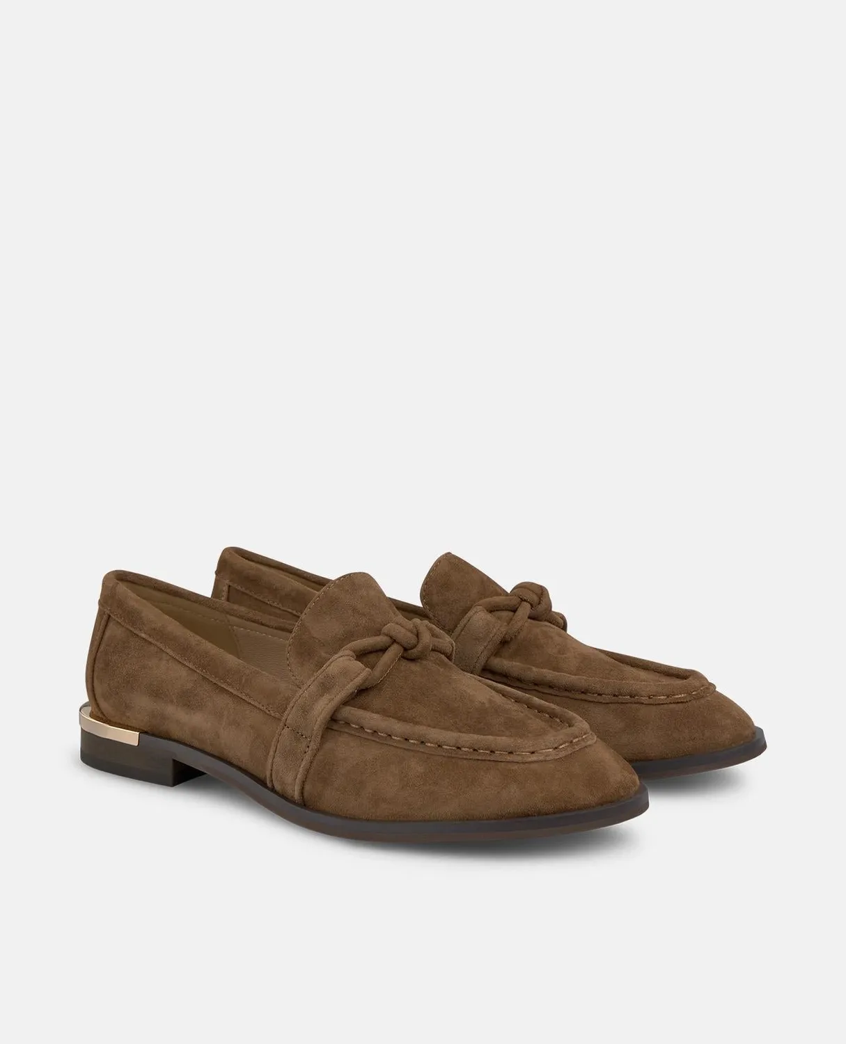 Alma en Pena I250204 mocassins marron cuir nœud