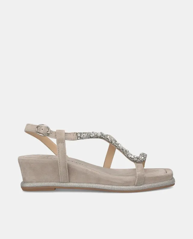 Alma en Pena V240743 Compensées Taupe 5 cm Suède