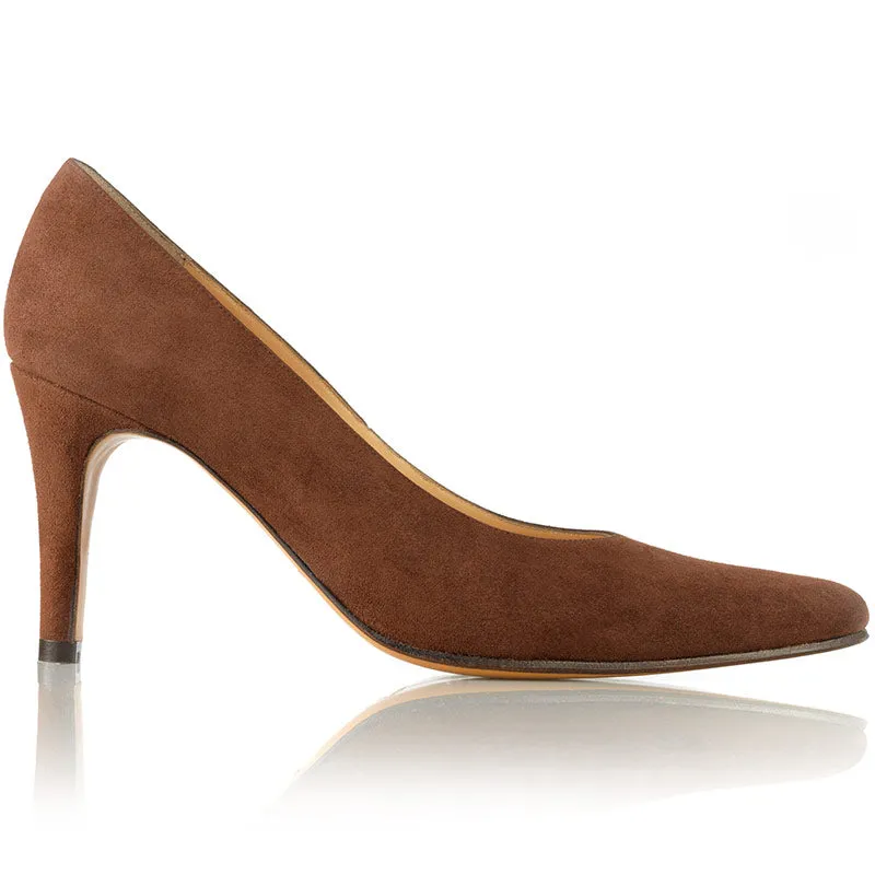 Bégum Paris Prague escarpins chèvre velours noir talon 8 cm