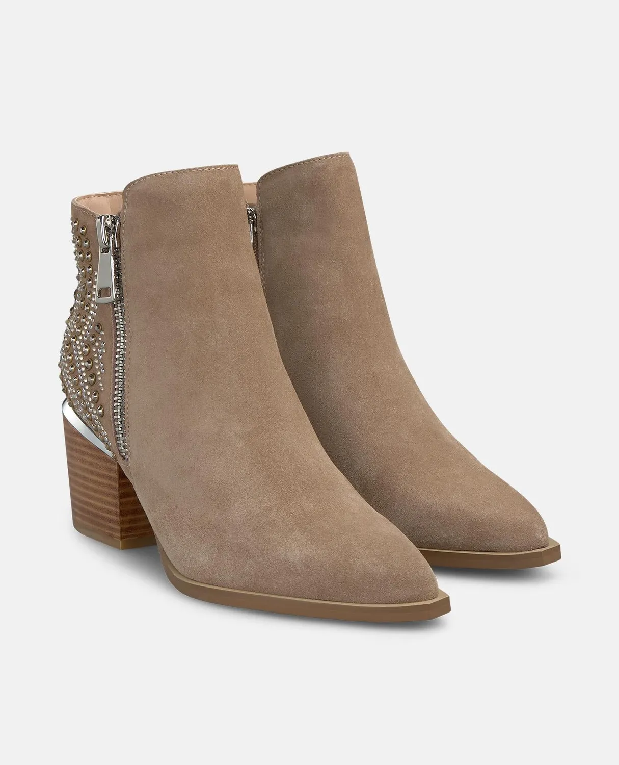 Alma en Pena I2553000 bottines vison strass talon 7,3 cm