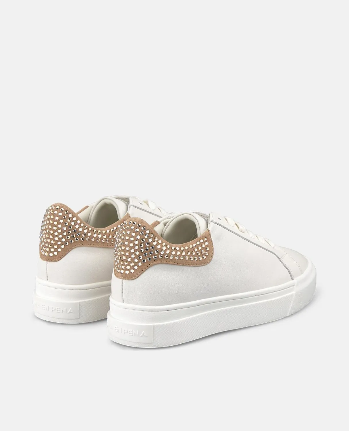 Alma en Pena I251553 sneakers sable cuir strass