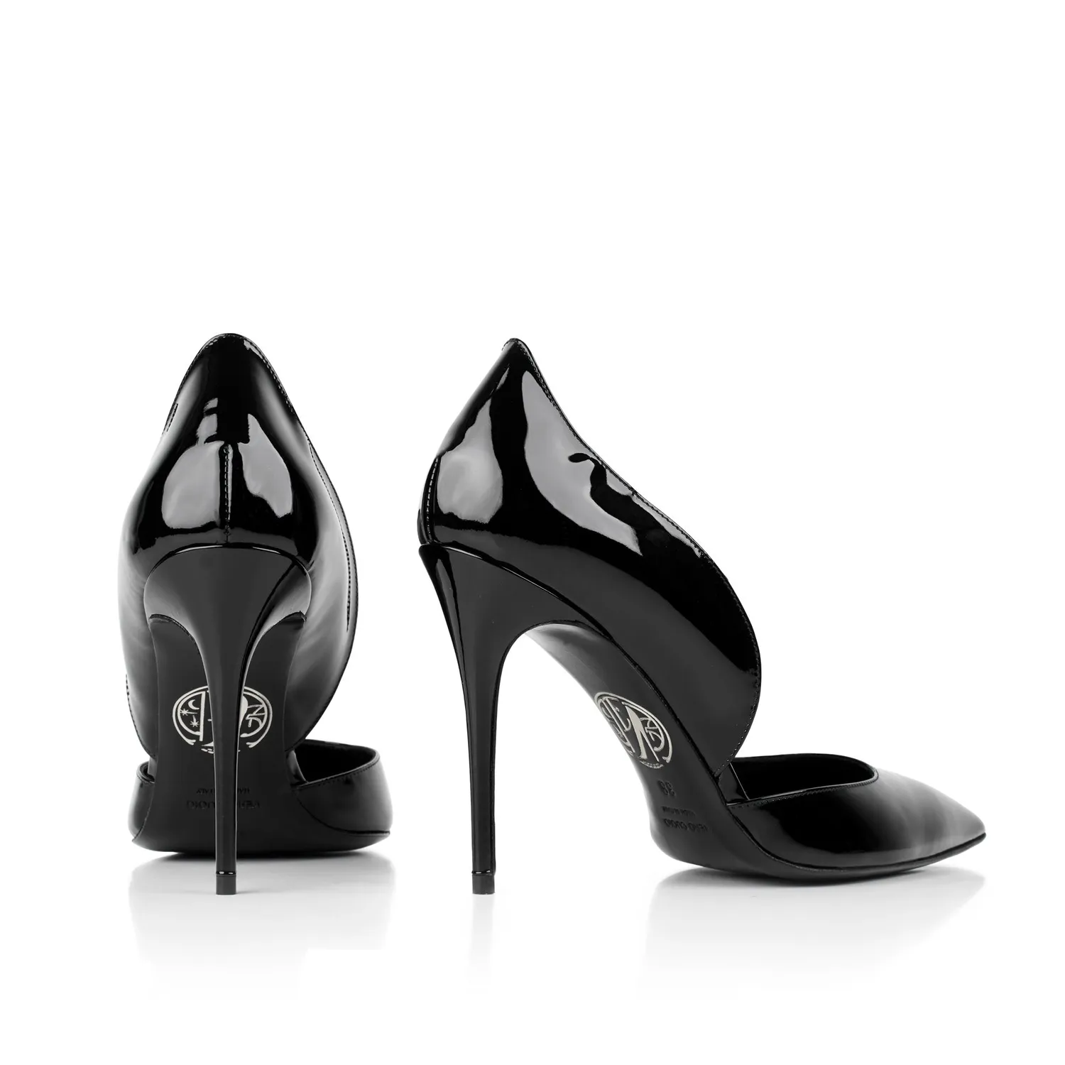 Maison Ernest Monica 100 escarpin noir cuir vernis