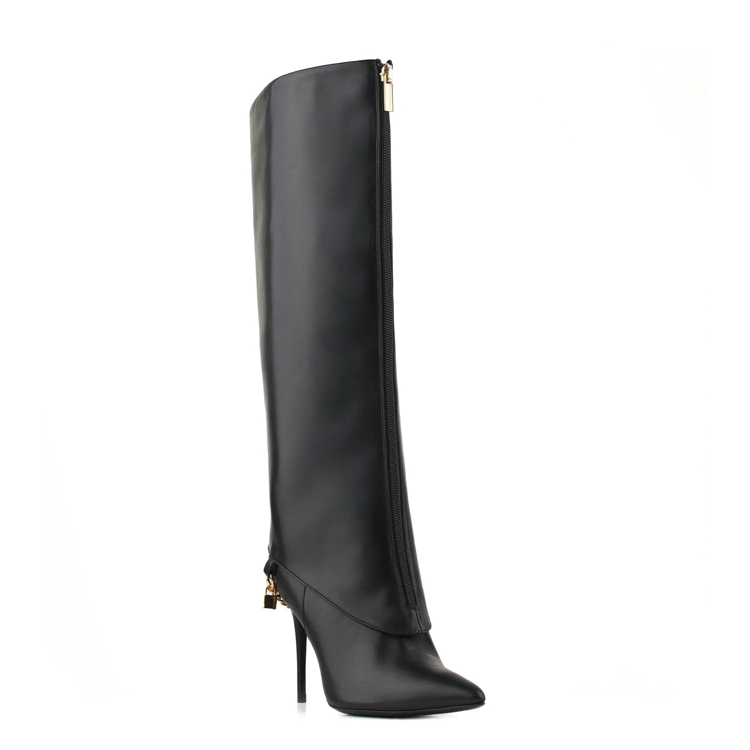 Maison Ernest Legend 100 bottines noires cuir mat guêtres 10 cm