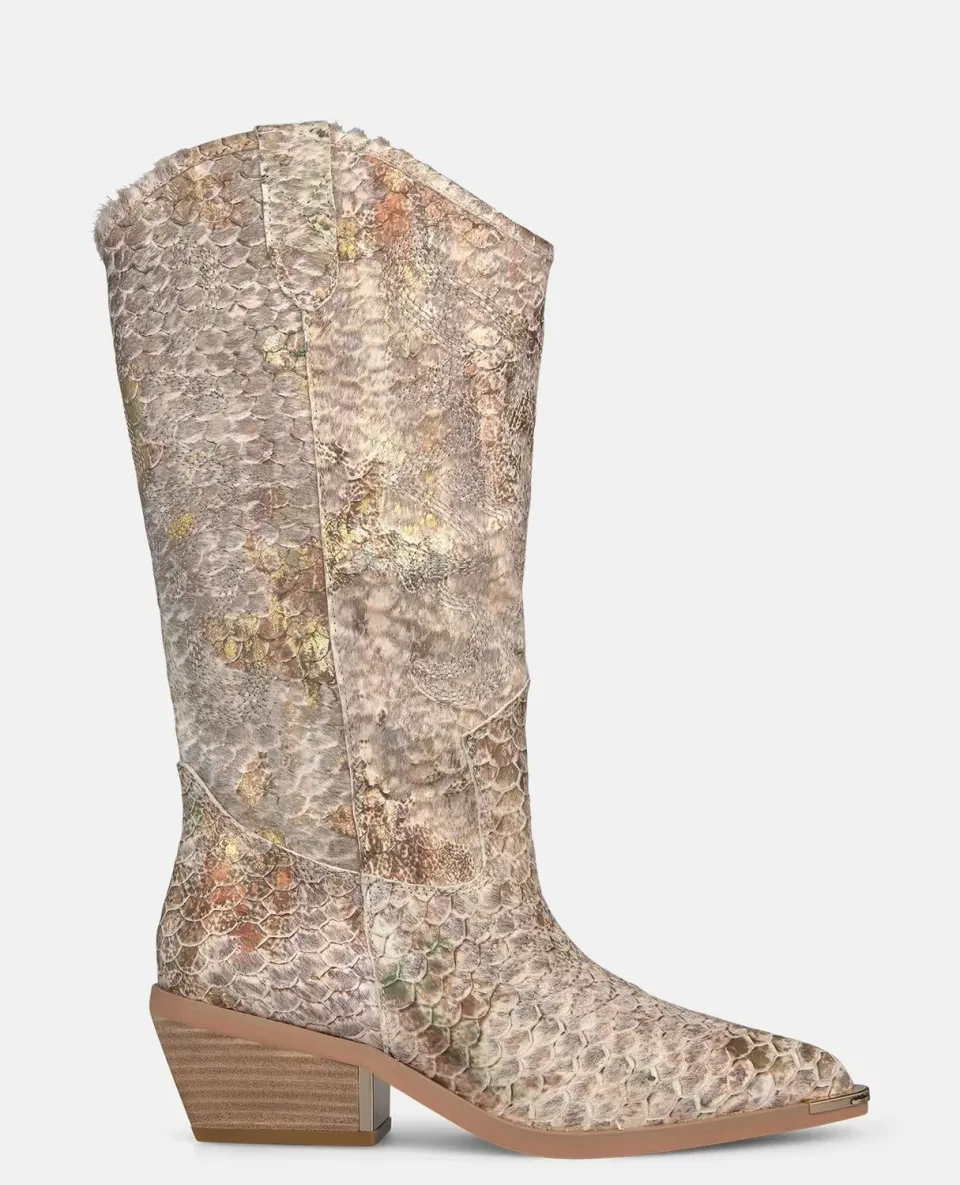 Alma en Pena V260254 botte cowboy cuir camel
