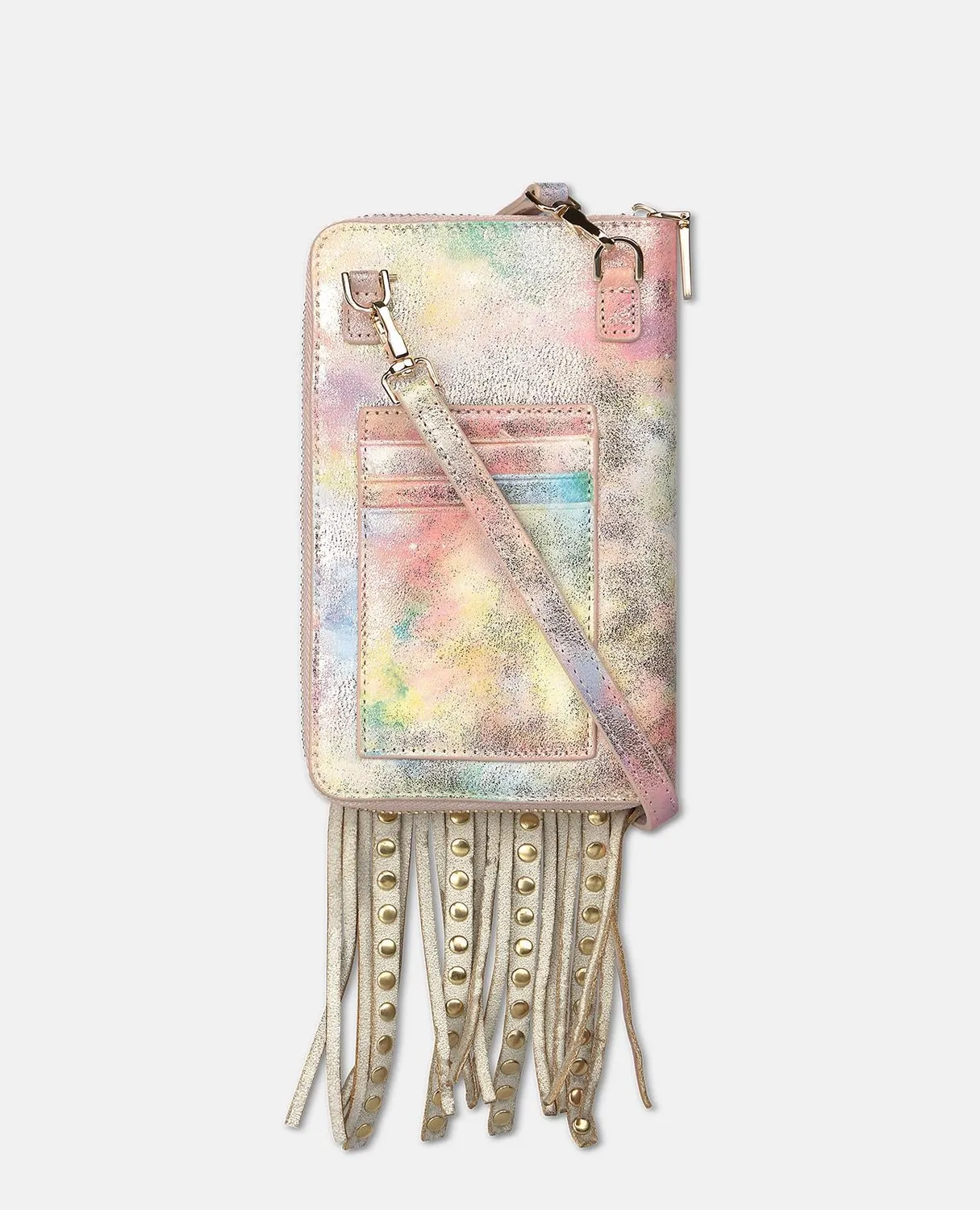 Alma en Pena V26WT016 sac pochette rose clouté
