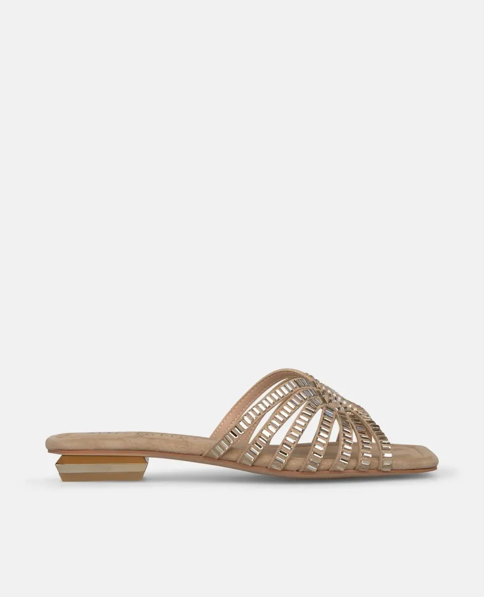Alma en Pena V268602 sandales plates cuir beige 2 cm