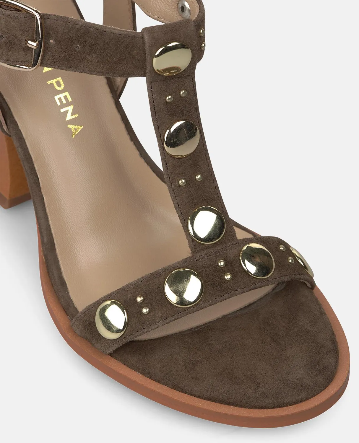 Alma en Pena V262454 sandales marron cuir talon 8 cm