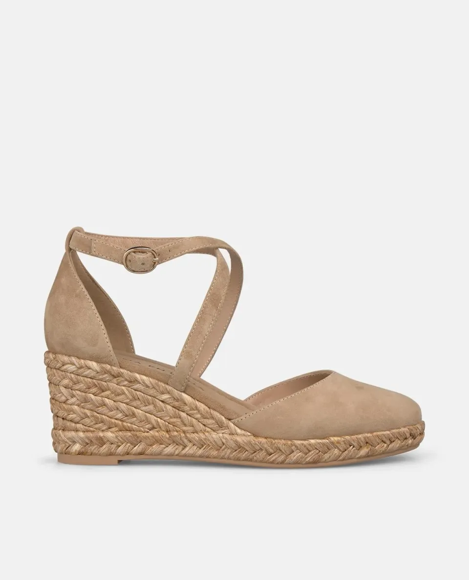 ALMA EN PENA V265690 espadrilles compensées sable cuir 6,5 cm