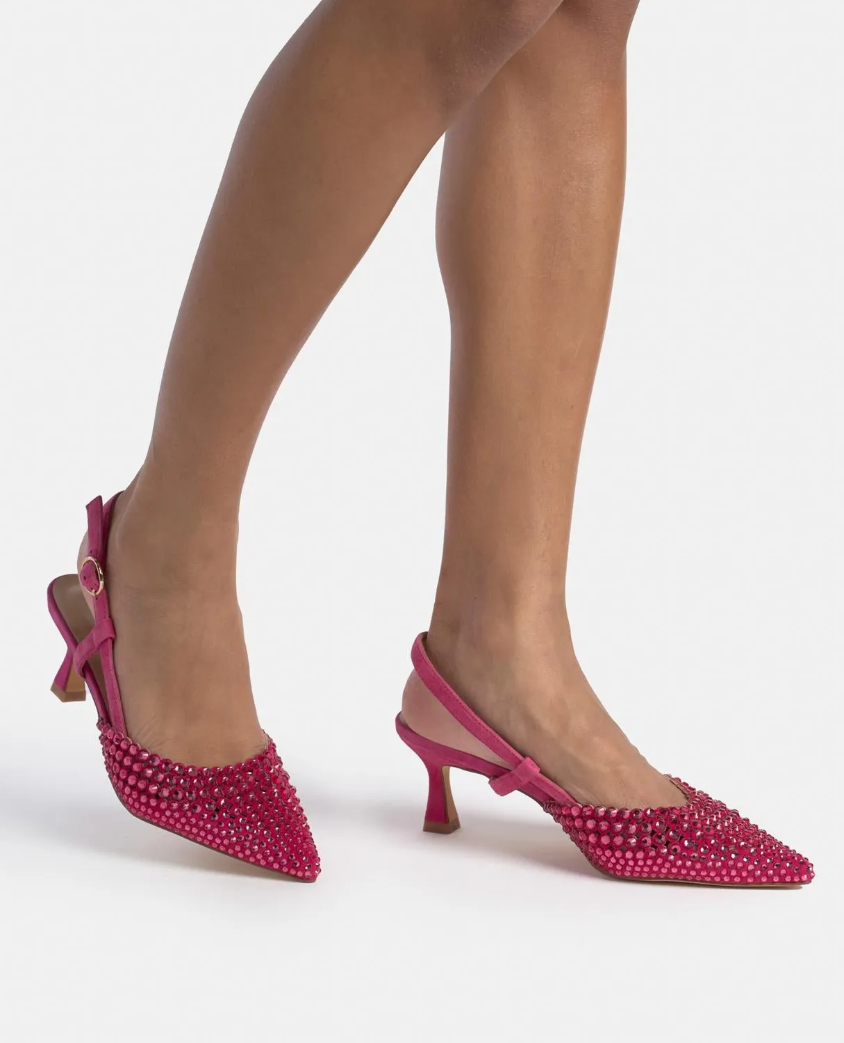 Alma en Pena V250662 slingbacks textile fuchsia 6 cm