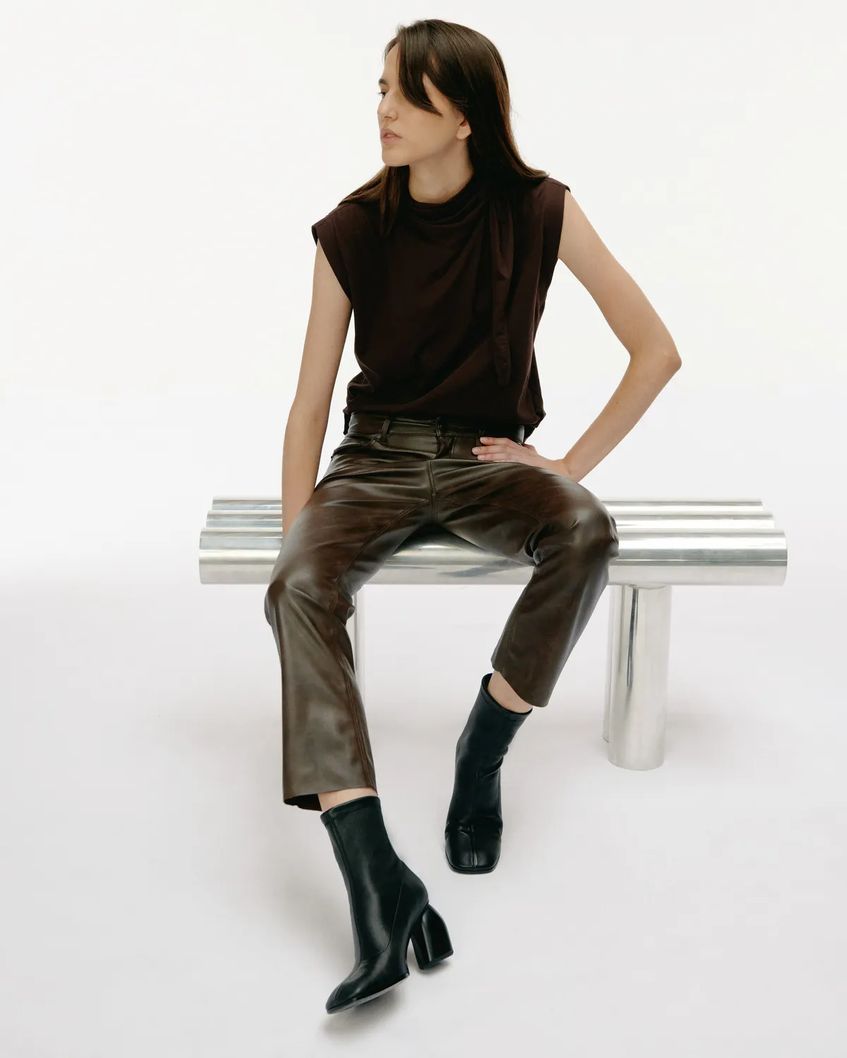 Mi/Mai Rasmus High Black Lamb bottines talon haut