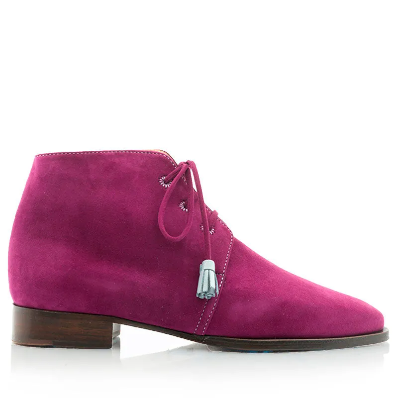 Bégum Paris Junon bottines lacets magenta cuir